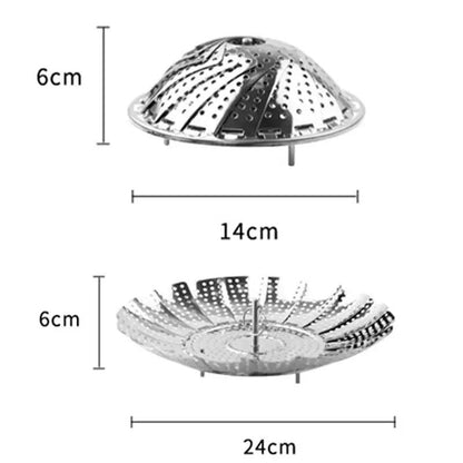 Folding Dish Steam Stainless Steel Food Steamer Basket Fruit Vegetable Cooker Multi-Function Meat Steaming Tray Kitchen Tools