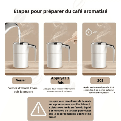 Tasse à café auto mélangeuse à affichage digital 380ML