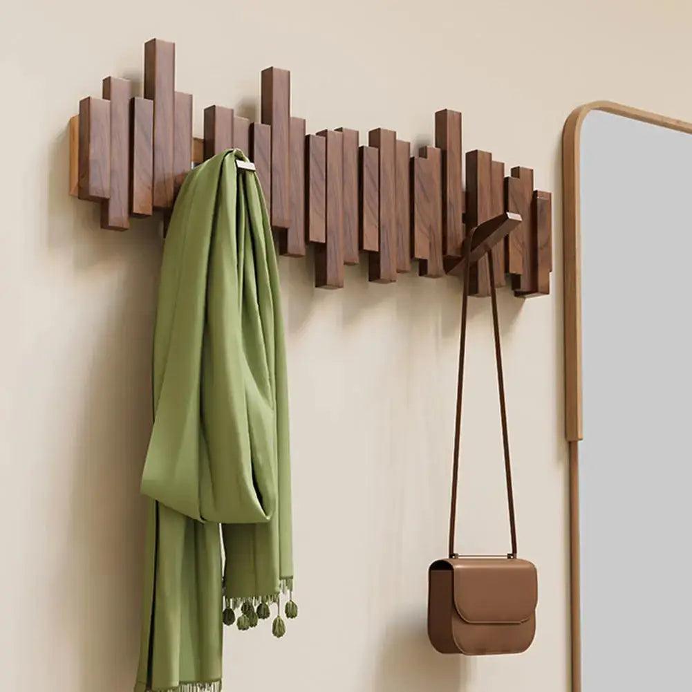 Porte-manteau mural multifonctionnel -TimberHanger, en bois naturel