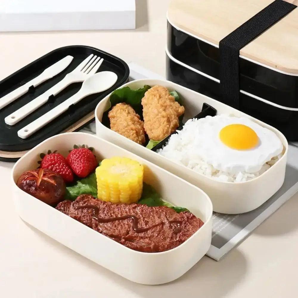 Boîte à déjeuner Bento box Japonais empilable avec sac à déjeuner